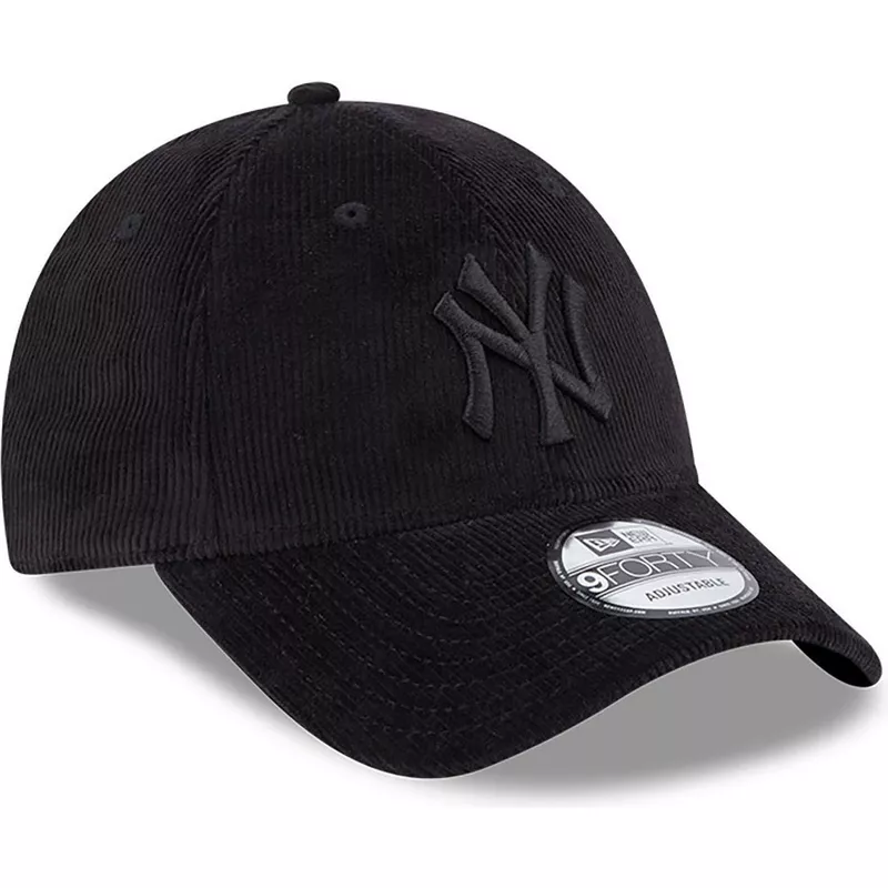 new-era-curved-brim-black-logo-9forty-cord-new-york-yankees-mlb-black-adjustable-cap