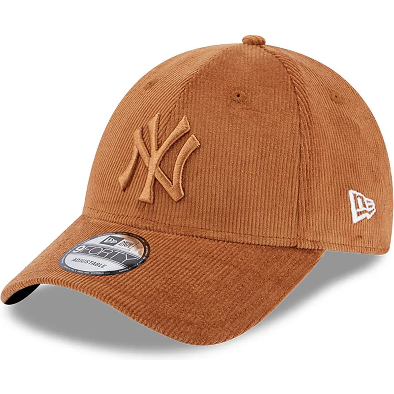 mutzen-gebogen-braun-verstellbares-band-9forty-cord-der-new-york-yankees-mlb-von-new-era