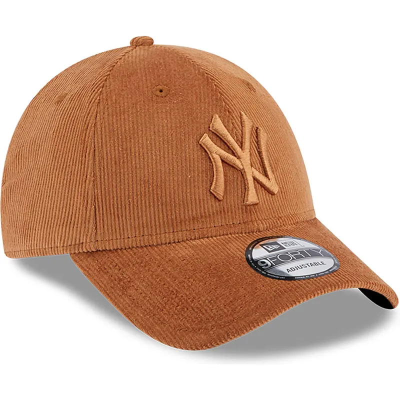 mutzen-gebogen-braun-verstellbares-band-9forty-cord-der-new-york-yankees-mlb-von-new-era