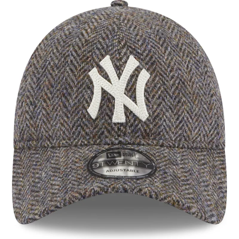cappelli-curva-grigio-cinghia-regolabile-9twenty-tweed-pack-dei-new-york-yankees-mlb-di-new-era
