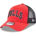 czerwona-czapka-truckerka-a-frame-team-script-chicago-bulls-nba-marki-new-era