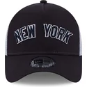 new-era-new-york-yankees-mlb-a-frame-team-script-trucker-cap-in-marineblau
