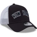 new-era-new-york-yankees-mlb-a-frame-team-script-trucker-cap-in-marineblau