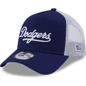 blaue-a-frame-trucker-kappe-team-script-der-los-angeles-dodgers-mlb-von-new-era