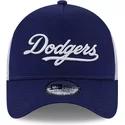 new-era-a-frame-team-script-los-angeles-dodgers-mlb-blue-trucker-hat