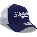 blaue-a-frame-trucker-kappe-team-script-der-los-angeles-dodgers-mlb-von-new-era