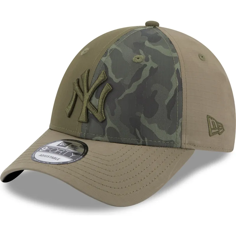 cappelli-curva-verde-cinghia-regolabile-9forty-multi-texture-dei-new-york-yankees-mlb-di-new-era