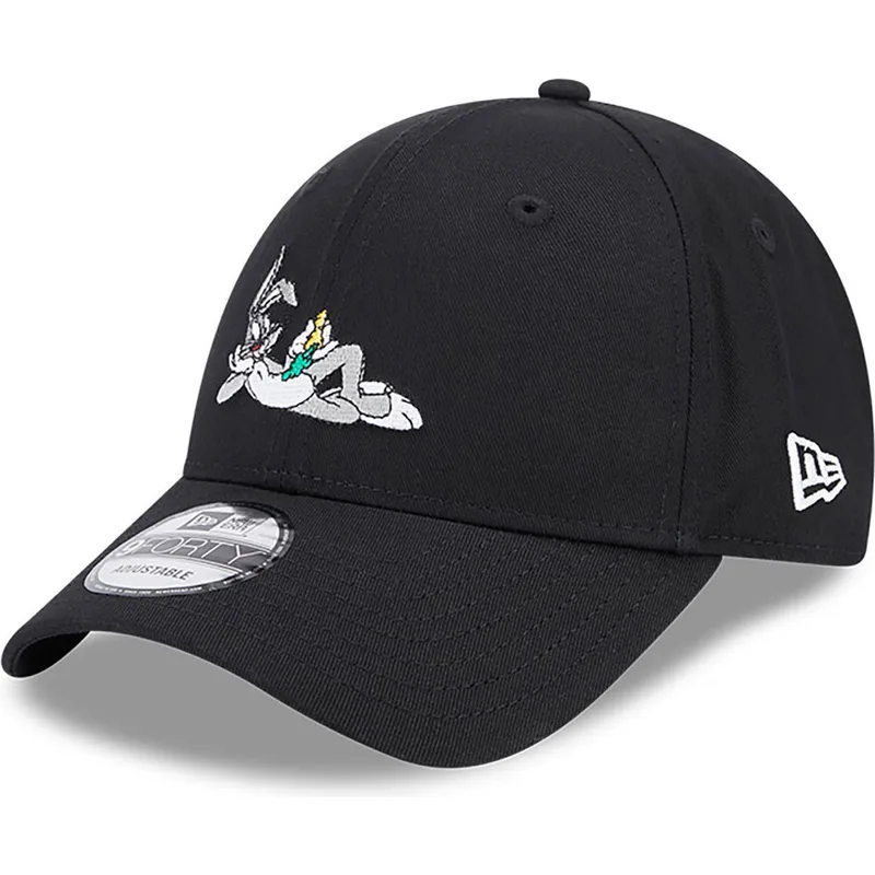 cappelli-curva-nero-cinghia-regolabile-9forty-dei-bugs-bunny-looney-tunes-di-new-era