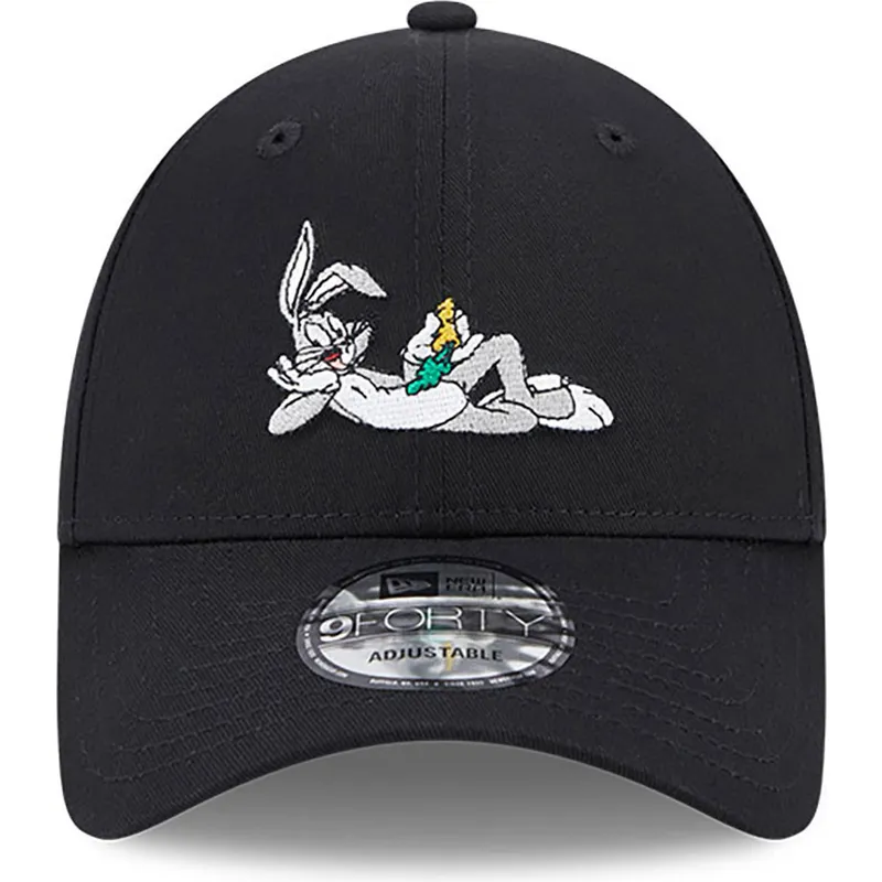 cappelli-curva-nero-cinghia-regolabile-9forty-dei-bugs-bunny-looney-tunes-di-new-era
