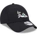 mutzen-gebogen-schwarz-verstellbares-band-9forty-der-bugs-bunny-looney-tunes-von-new-era
