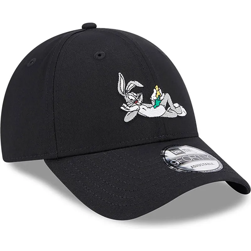 cappelli-curva-nero-cinghia-regolabile-9forty-dei-bugs-bunny-looney-tunes-di-new-era