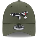 cappellino-curvo-verde-regolabile-9forty-di-silvestro-looney-tunes-di-new-era