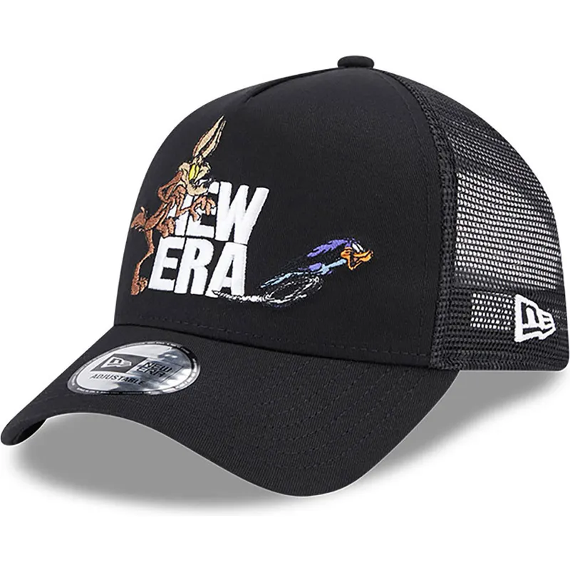 cappelli-curva-nero-snapback-a-frame-dei-coyote-y-correcaminos-looney-tunes-di-new-era