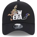 cappelli-curva-nero-snapback-a-frame-dei-coyote-y-correcaminos-looney-tunes-di-new-era