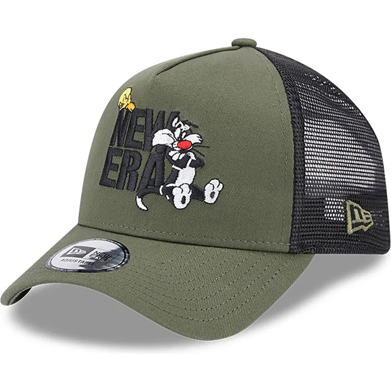 mutzen-gebogen-grun-snapback-a-frame-der-piolin-y-silvestre-looney-tunes-von-new-era