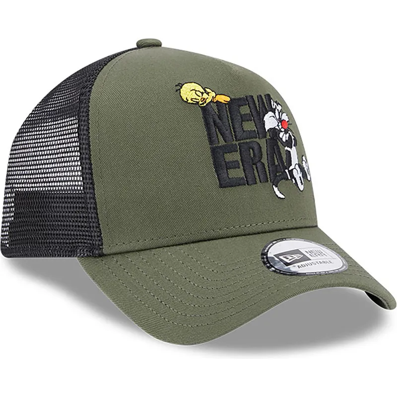 mutzen-gebogen-grun-snapback-a-frame-der-piolin-y-silvestre-looney-tunes-von-new-era