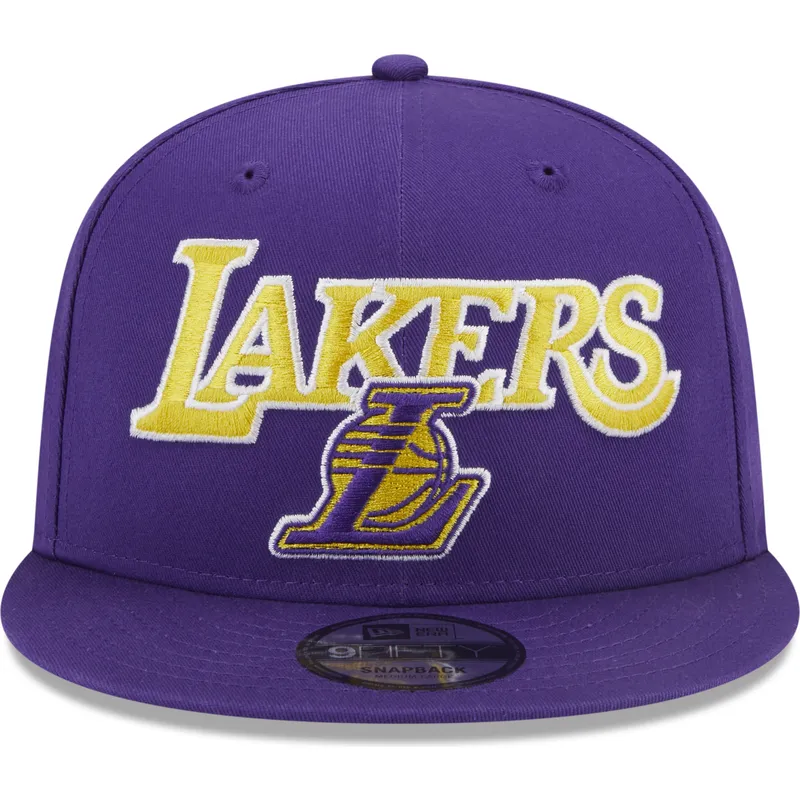 cappello-piatto-viola-snapback-9fifty-patch-dei-los-angeles-lakers-nba-di-new-era