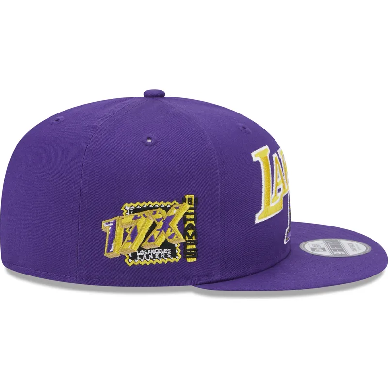 cappello-piatto-viola-snapback-9fifty-patch-dei-los-angeles-lakers-nba-di-new-era