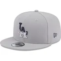 cappelli-piatta-grigio-snapback-9fifty-team-drip-dei-los-angeles-dodgers-mlb-di-new-era