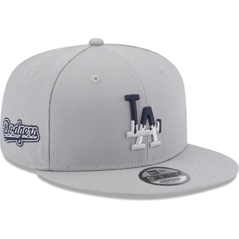 mutzen-flach-grau-snapback-9fifty-team-drip-der-los-angeles-dodgers-mlb-von-new-era