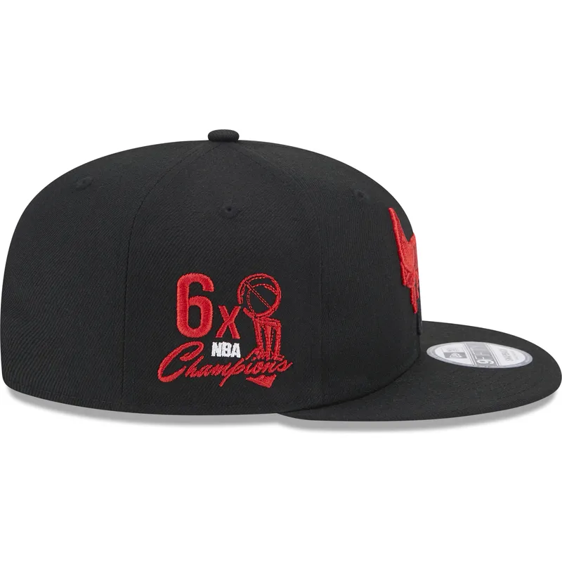 cappelli-piatta-nero-snapback-9fifty-team-drip-dei-chicago-bulls-nba-di-new-era