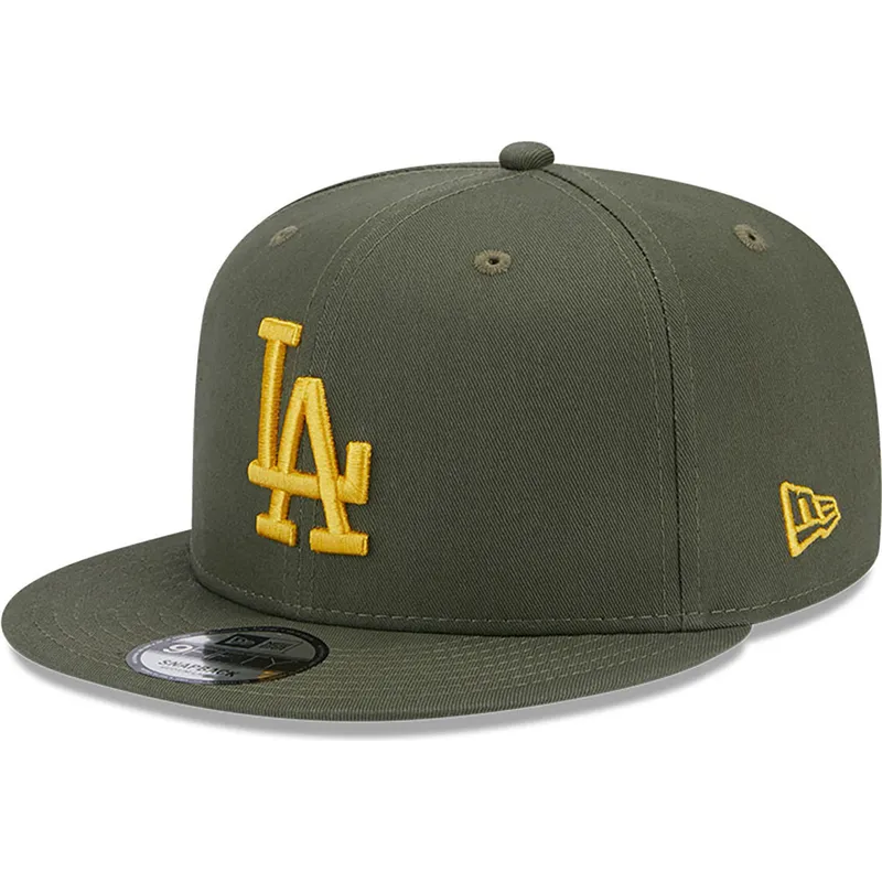 cappelli-piatta-verde-snapback-9fifty-side-patch-dei-los-angeles-dodgers-mlb-di-new-era