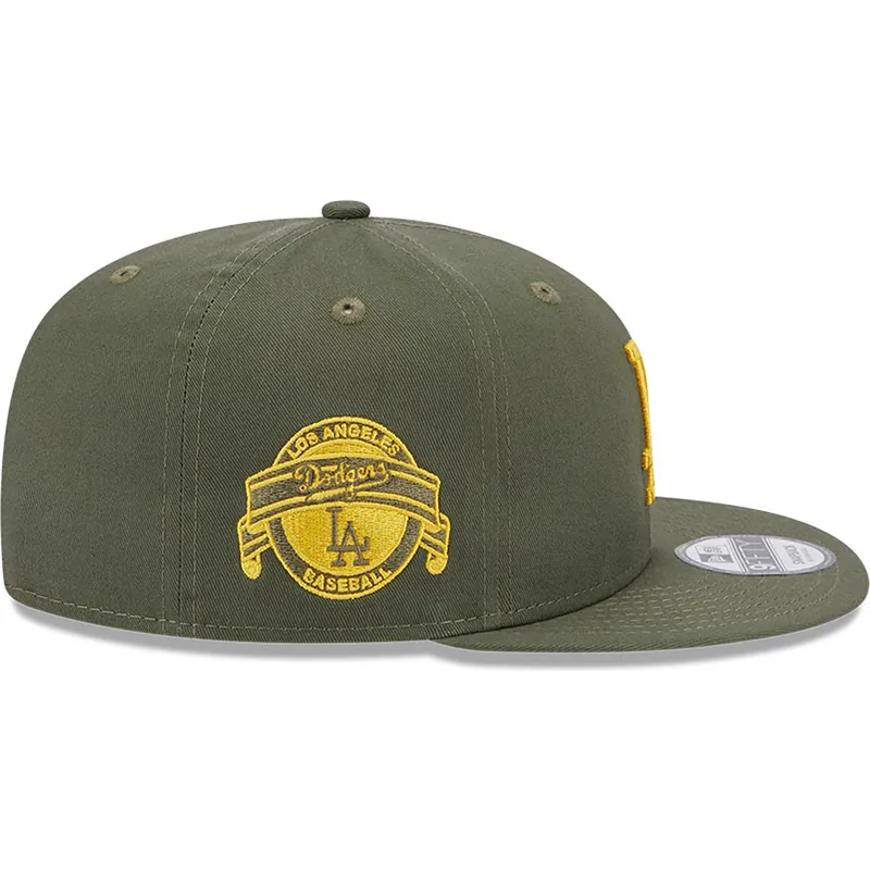 cappelli-piatta-verde-snapback-9fifty-side-patch-dei-los-angeles-dodgers-mlb-di-new-era