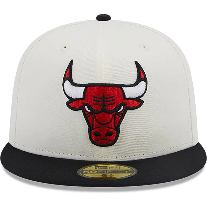 gorra-plana-blanca-y-negra-ajustada-59fifty-championships-de-chicago-bulls-nba-de-new-era