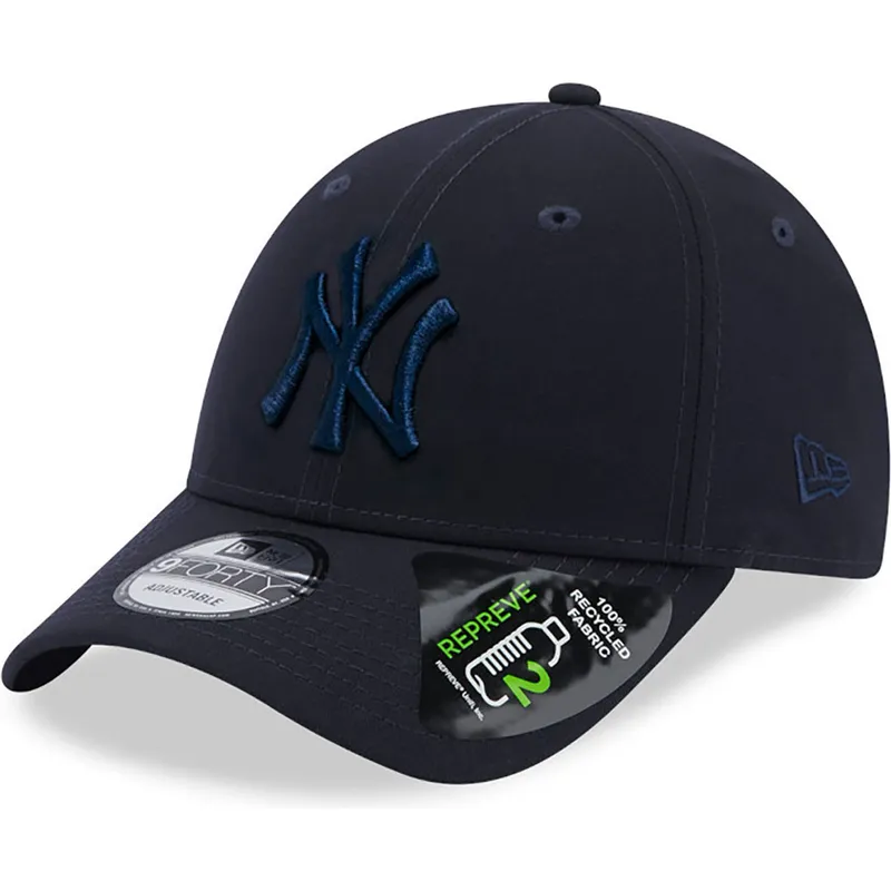 cappelli-curva-blu-marino-cinghia-regolabile-9forty-repreve-dei-new-york-yankees-mlb-di-new-era
