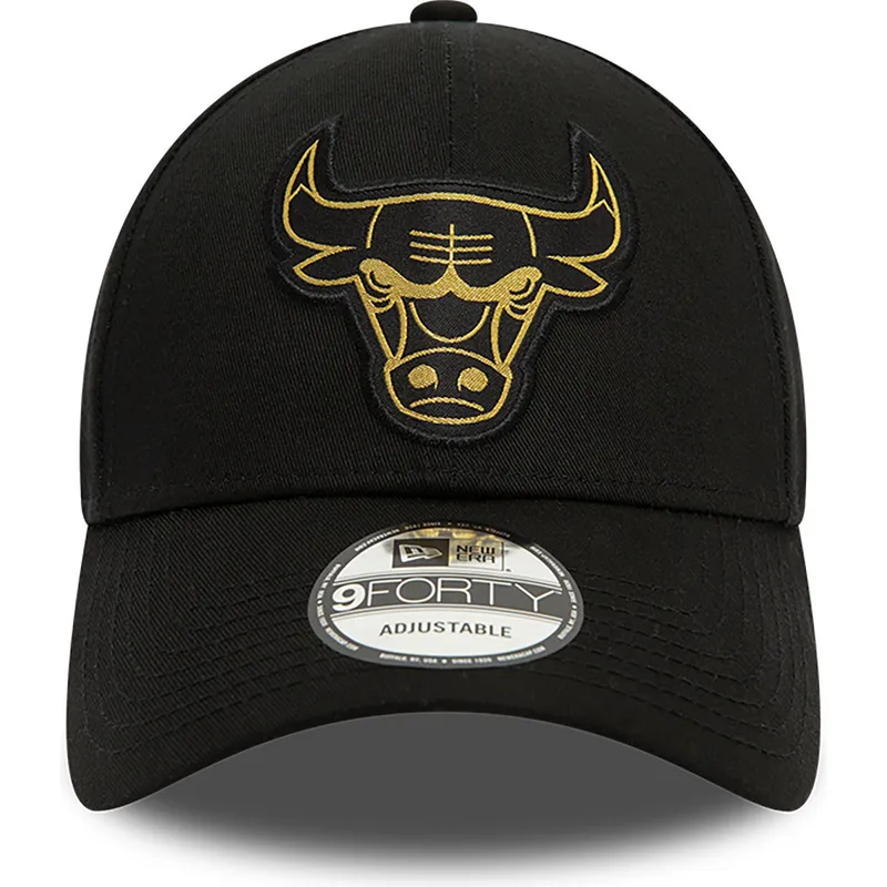 mutzen-gebogen-schwarz-verstellbares-band-9forty-metallic-badge-der-chicago-bulls-nba-von-new-era mutzen-gebogen-schwarz-verstellbares-band-9forty-metallic-badge-der-chicago-bulls-nba-von-new-era