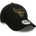 new-era-curved-brim-9forty-metallic-badge-chicago-bulls-nba-black-adjustable-cap
