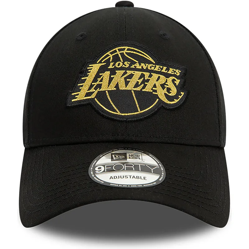 mutzen-gebogen-schwarz-verstellbares-band-9forty-metallic-badge-der-los-angeles-lakers-nba-von-new-era mutzen-gebogen-schwarz-verstellbares-band-9forty-metallic-badge-der-los-angeles-lakers-nba-von-new-era