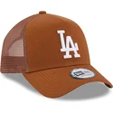 cappelli-curva-marrone-snapback-a-frame-league-essential-dei-los-angeles-dodgers-mlb-di-new-era