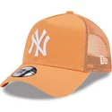 new-era-a-frame-league-essential-new-york-yankees-mlb-orange-trucker-hat