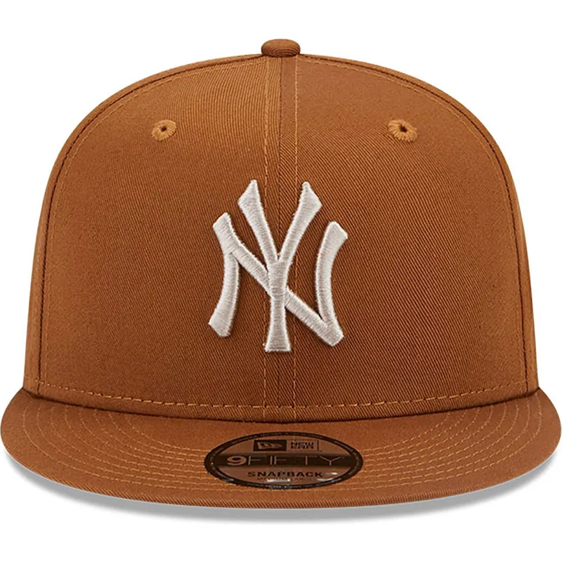 cappelli-piatta-marrone-snapback-9fifty-league-essential-dei-new-york-yankees-mlb-di-new-era