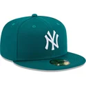 mutzen-flach-grun-angepasst-59fifty-league-essential-der-new-york-yankees-mlb-von-new-era