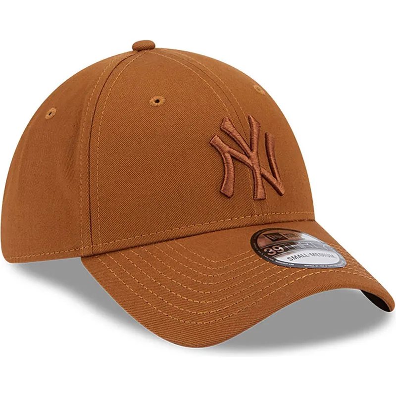 mutzen-gebogen-braun-angepasst-39thirty-league-essential-der-new-york-yankees-mlb-von-new-era