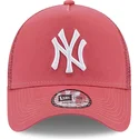 rosa-trucker-cap-a-frame-league-essential-der-new-york-yankees-mlb-von-new-era