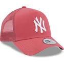 rosa-trucker-cap-a-frame-league-essential-der-new-york-yankees-mlb-von-new-era