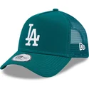 cappellino-trucker-verde-a-frame-league-essential-dei-los-angeles-dodgers-mlb-di-new-era