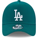 cappellino-trucker-verde-a-frame-league-essential-dei-los-angeles-dodgers-mlb-di-new-era