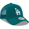 cappellino-trucker-verde-a-frame-league-essential-dei-los-angeles-dodgers-mlb-di-new-era