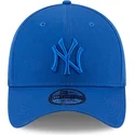 cappellino-curvo-blu-regolabile-con-logo-blu-39thirty-league-essential-dei-new-york-yankees-mlb-di-new-era