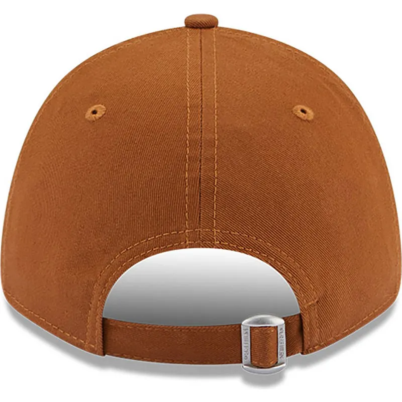 mutzen-gebogen-braun-verstellbares-band-9forty-league-essential-der-los-angeles-dodgers-mlb-von-new-era