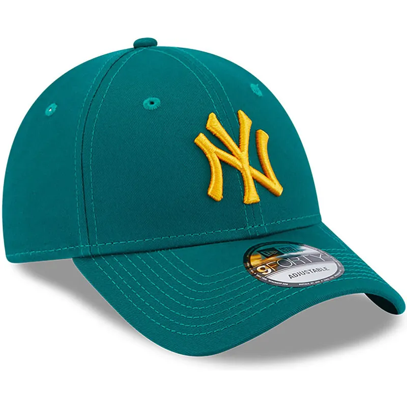 cappelli-curva-verde-cinghia-regolabile-9forty-league-essential-dei-new-york-yankees-mlb-di-new-era