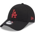 cappelli-curva-nero-cinghia-regolabile-9forty-league-essential-dei-los-angeles-dodgers-mlb-di-new-era