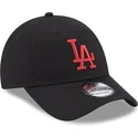 mutzen-gebogen-schwarz-verstellbares-band-9forty-league-essential-der-los-angeles-dodgers-mlb-von-new-era