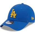 justerbar-bla-bojd-keps-med-gul-logotyp-9forty-league-essential-av-los-angeles-dodgers-mlb-fran-new-era