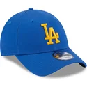 mutzen-gebogen-blau-verstellbares-band-9forty-league-essential-der-los-angeles-dodgers-mlb-von-new-era