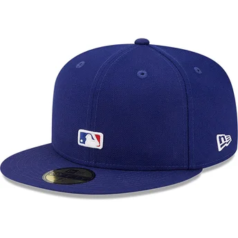 cappello-piatto-blu-aderente-59fifty-reverse-logo-dei-los-angeles-dodgers-mlb-di-new-era
